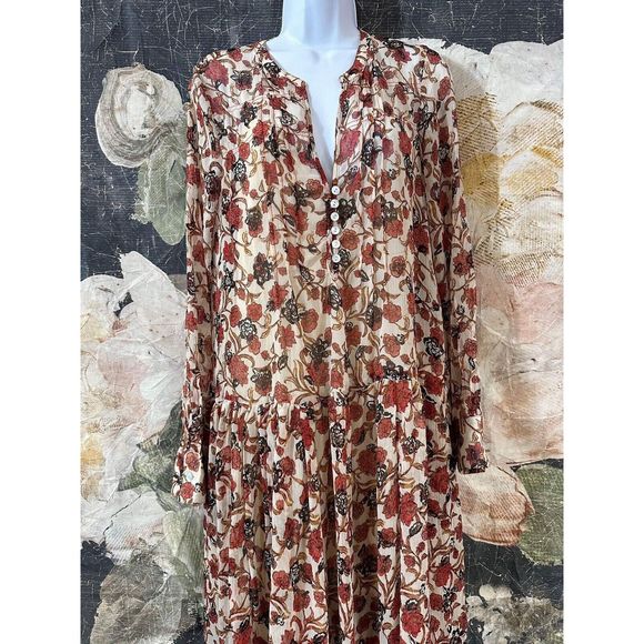 New Free People See It Through Dress in Tea Combo Size Small - Picture 8 of 10
